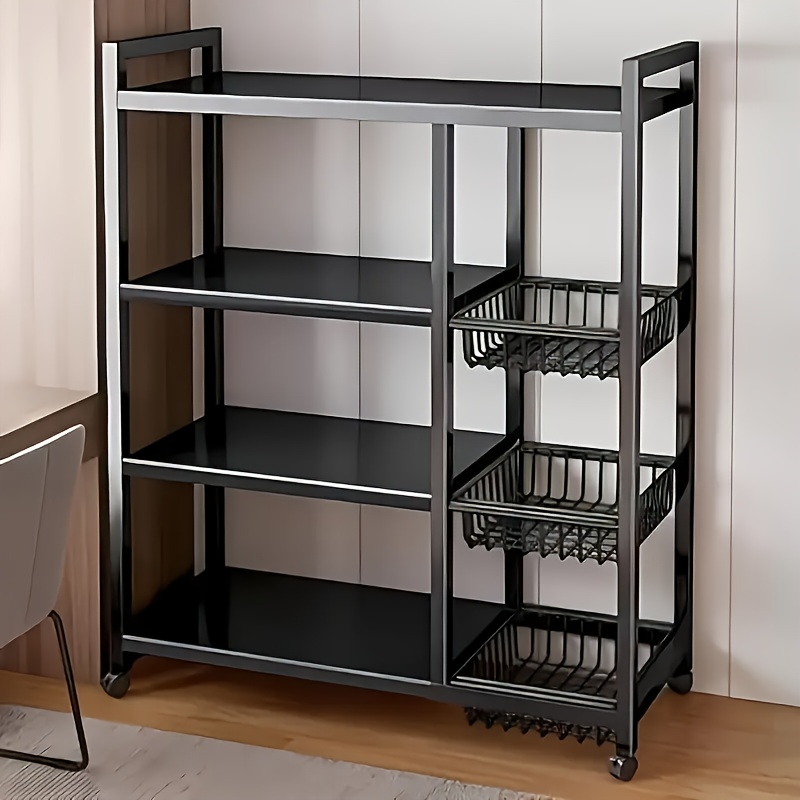 Kitchen Utensils - us1pc Movable Storage Rack, Adjustable 4-storey