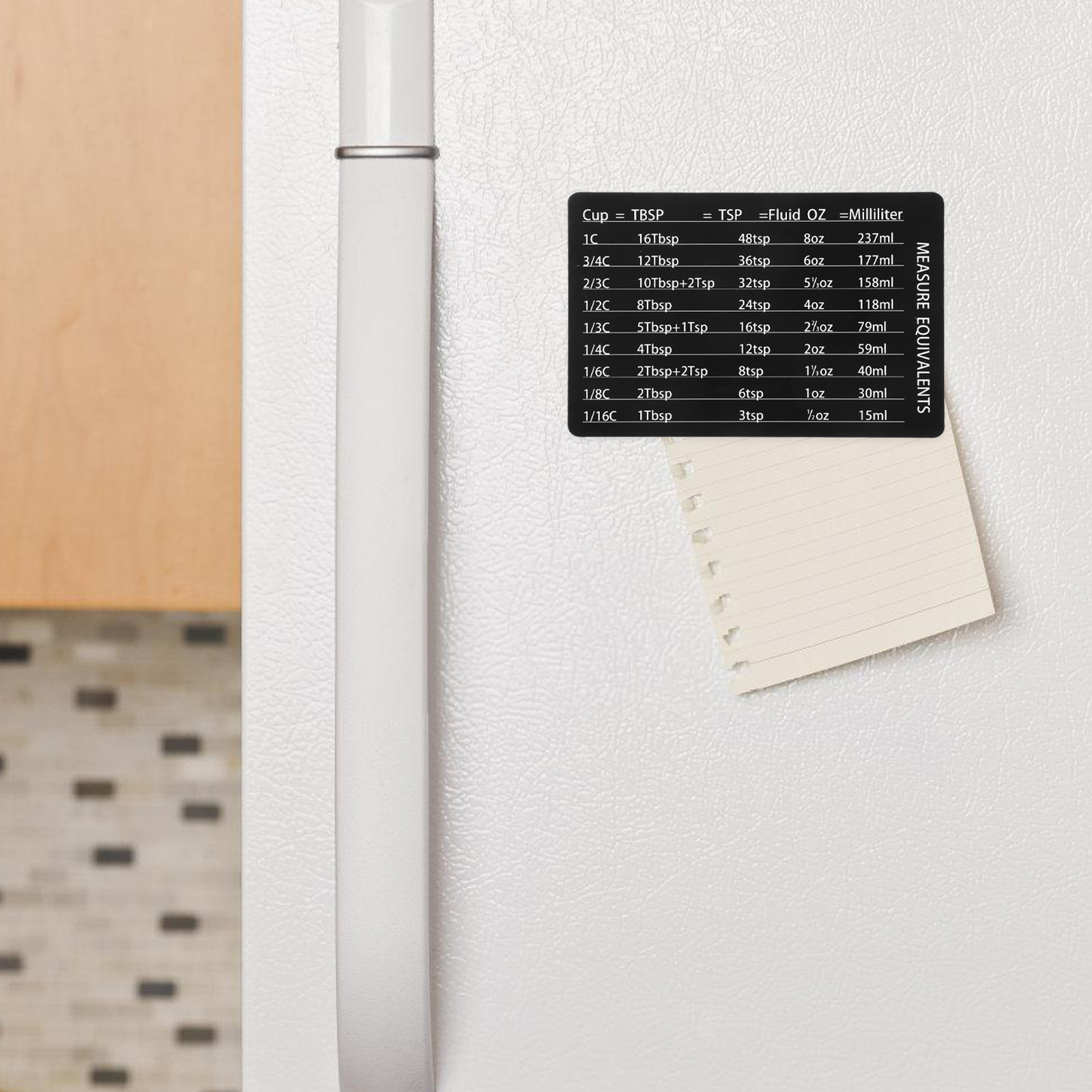 Kitchen Baking Conversion Chart - Magnetic PVC Kitchen Conversion Chart Engraved
