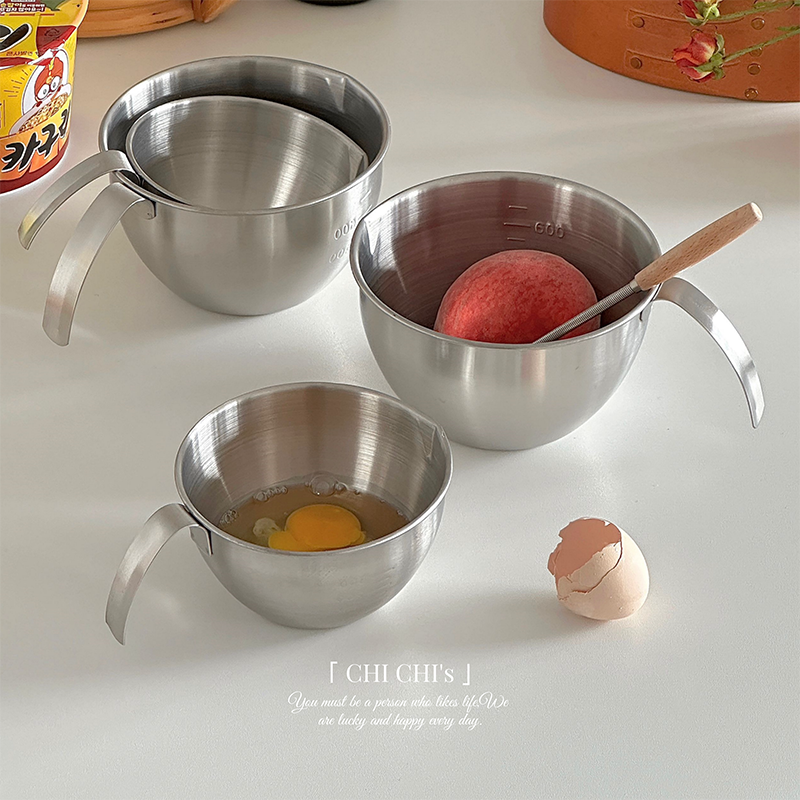 Kitchen Baking Bowls - Stainless Steel Measuring Mixing Bowl With
