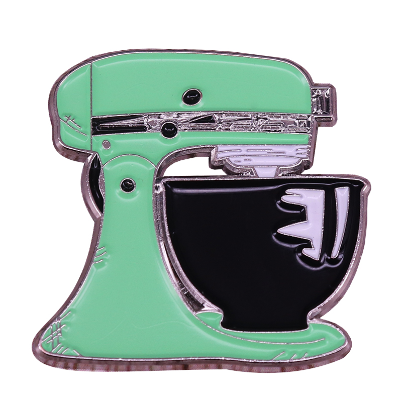 Kitchen Baking Game - Mint green kitchen mixer badge retro