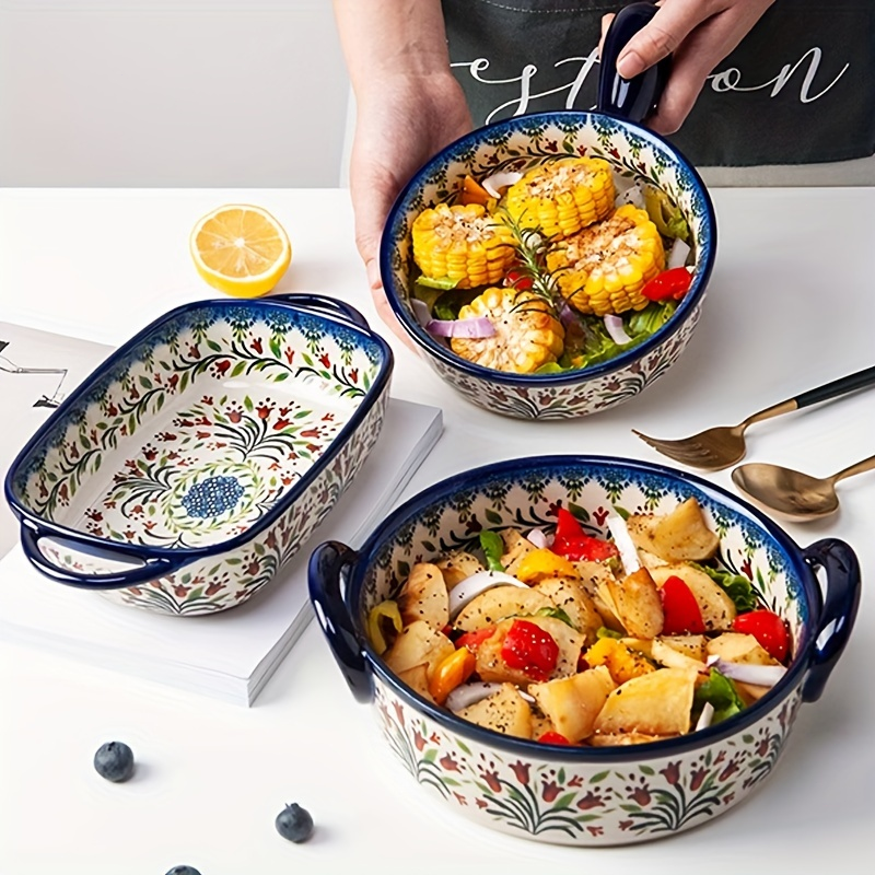 Kitchen Baking Bowls - 1pc,Polish-style baking dish bowl, made of