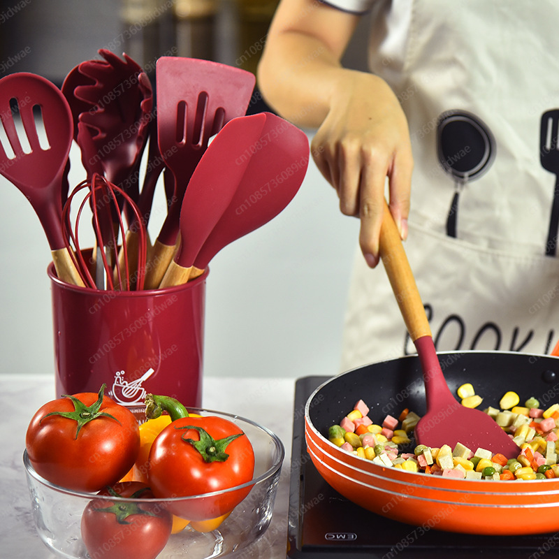 12-Piece silicone cookware set - Kitchen Baking Pan Storage recension och pris