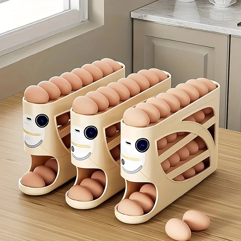 3-Tier Rolling Egg Storage Con - Kitchen Baking Tray Storage recension och pris
