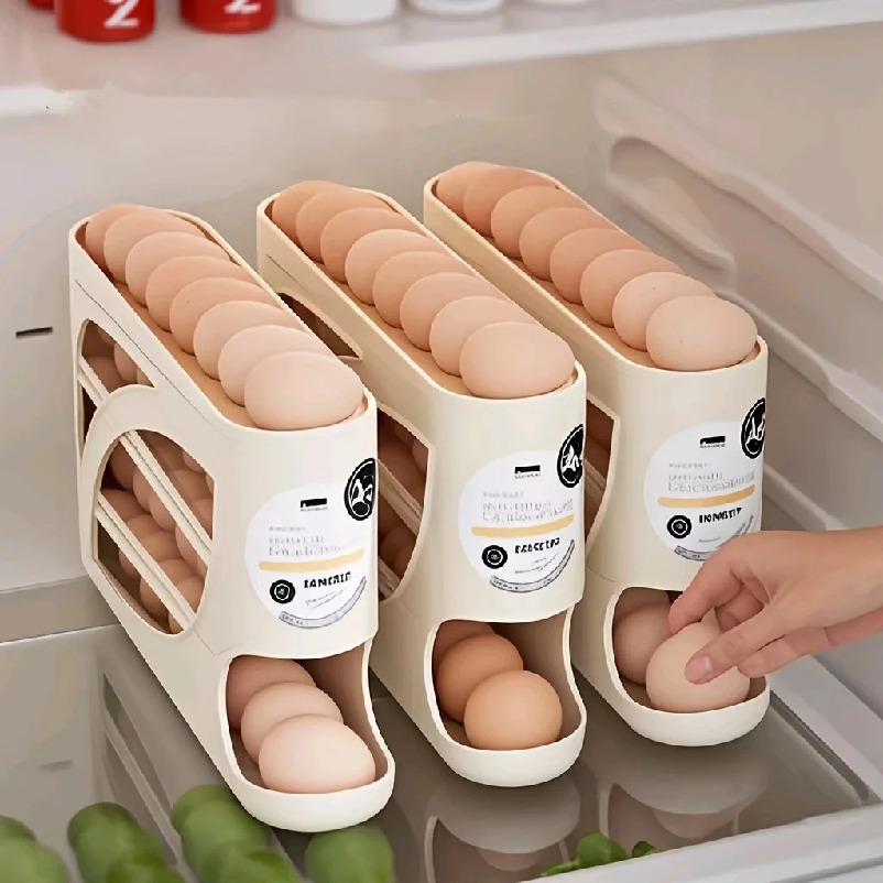 3-Tier Rolling Egg Storage Con - Kitchen Baking Tray Storage recension och pris