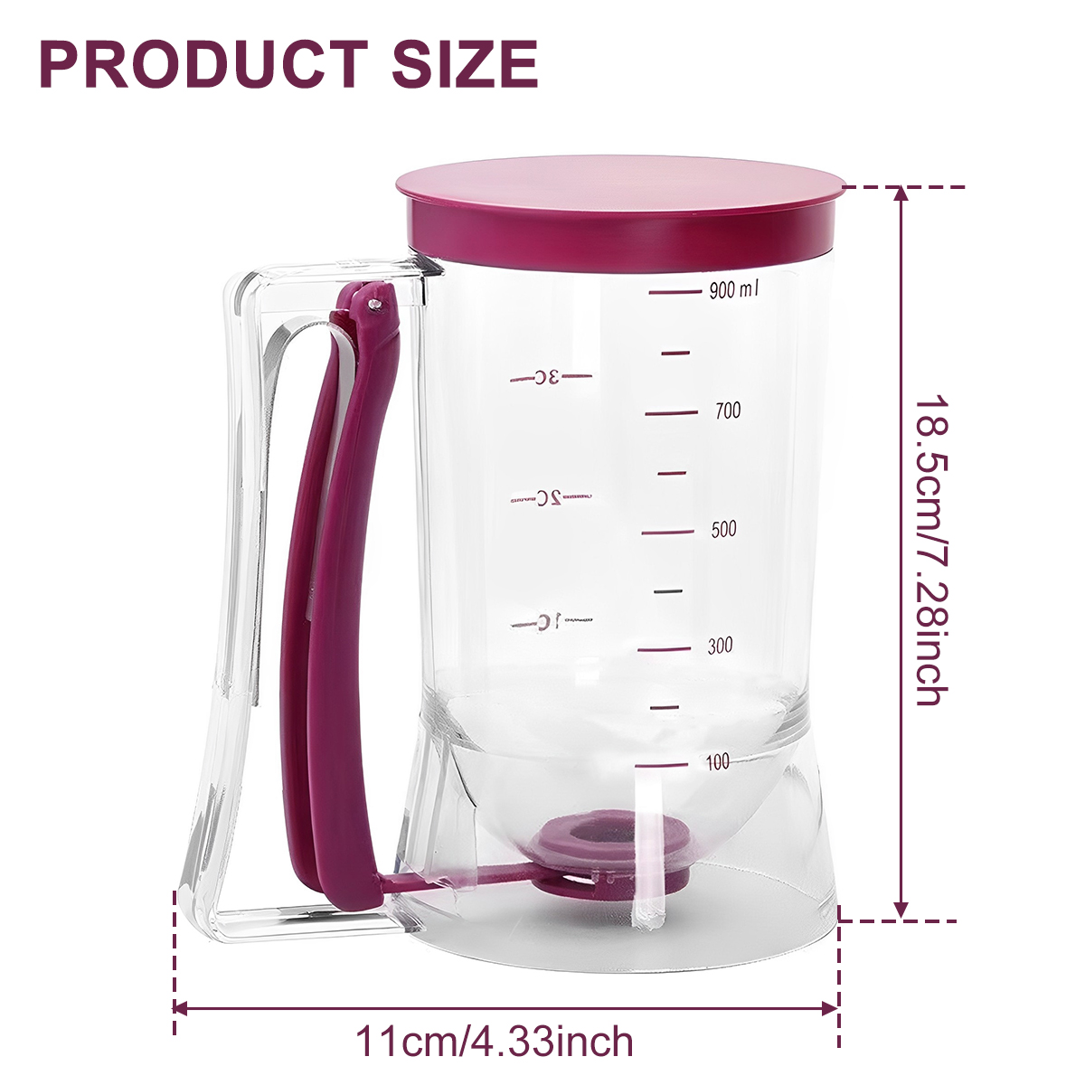 900ml Batter Dispenser Kitchen - Kitchen.Baking Labels recension och pris