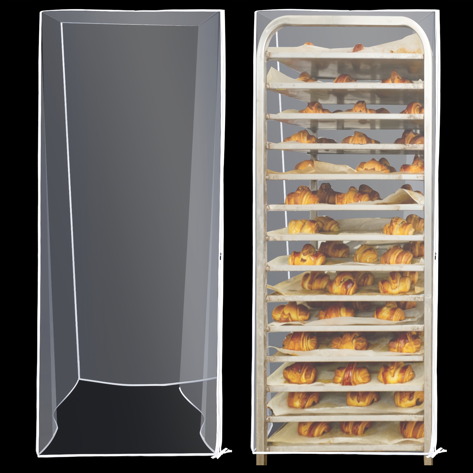 2-Pack Transparent Bun Pan Rac - Kitchen Baking Pan Storage recension och pris