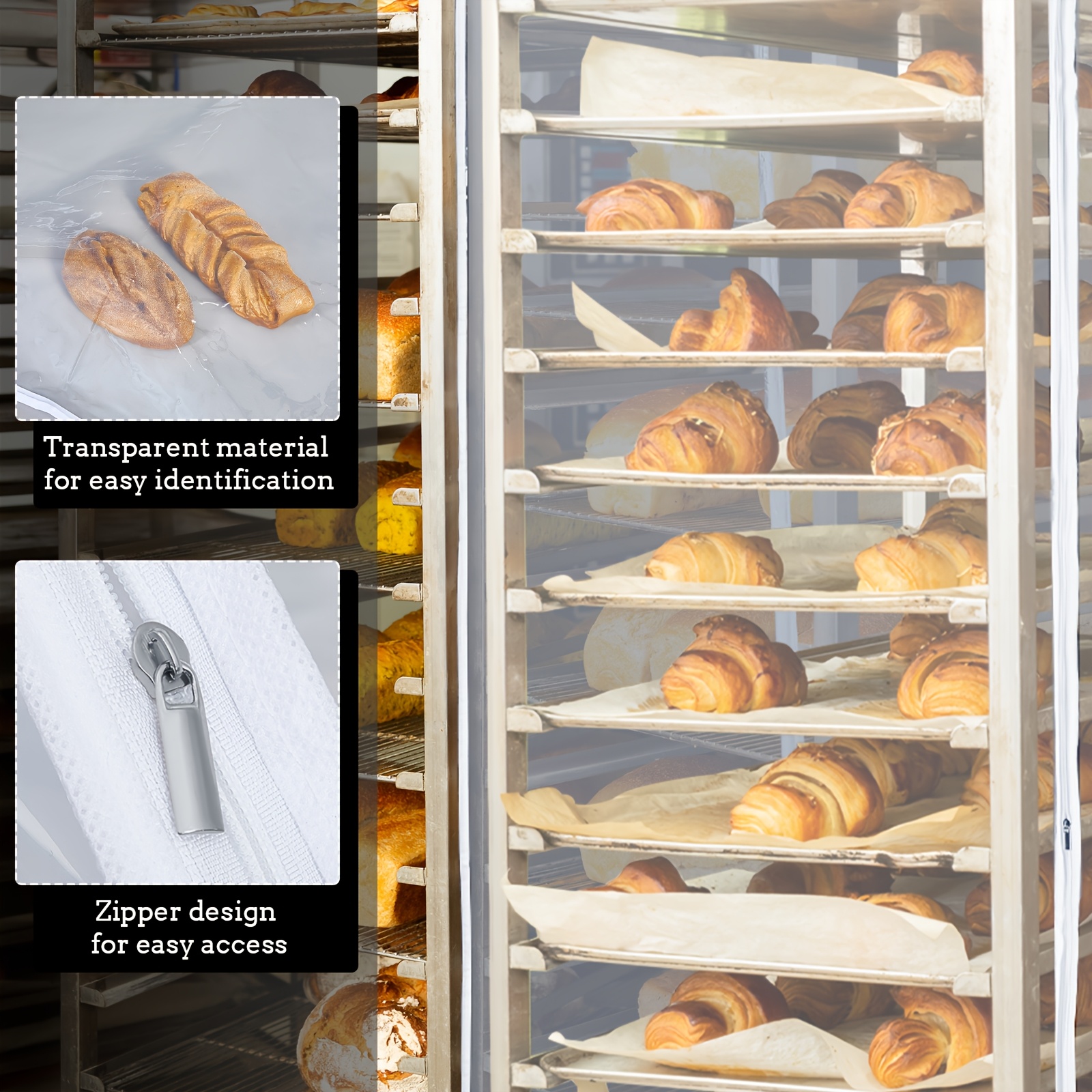 2-Pack Transparent Bun Pan Rac - Kitchen Baking Pan Storage recension och pris