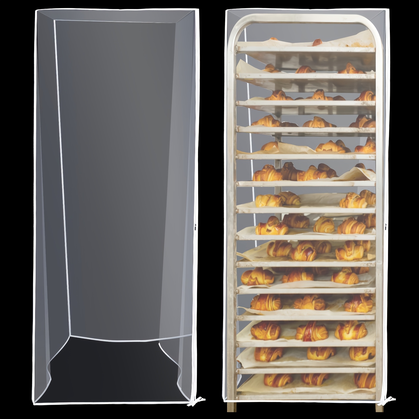 2-Pack Transparent Bun Pan Rac - Kitchen Baking Pan Storage recension och pris