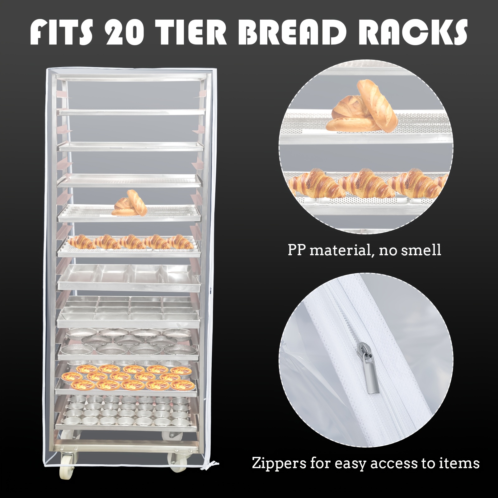 2-Pack Transparent Bun Pan Rac - Kitchen Baking Pan Storage recension och pris