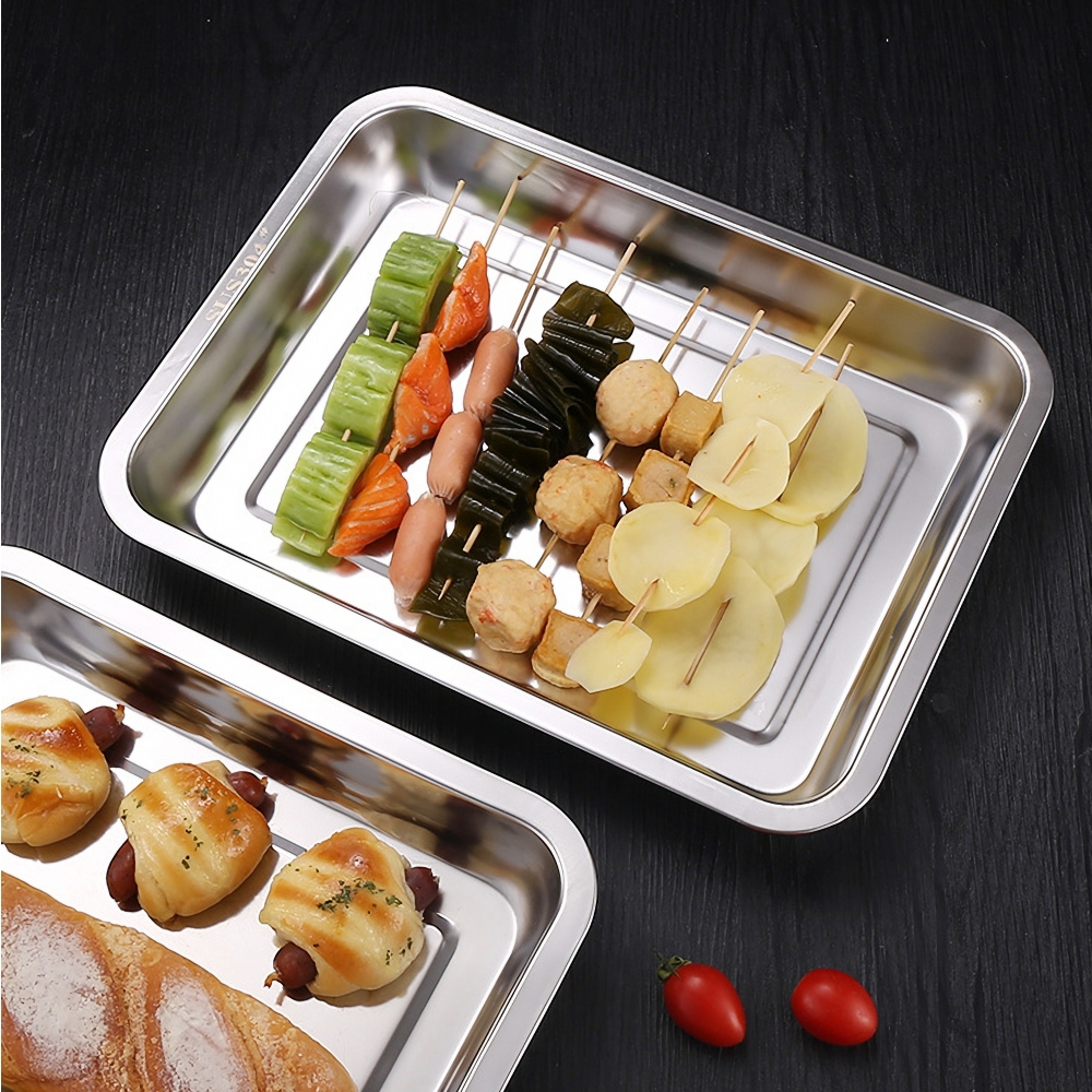 1PCS Stainless Steel Food Deep - Kitchen Baking Pan Storage recension och pris