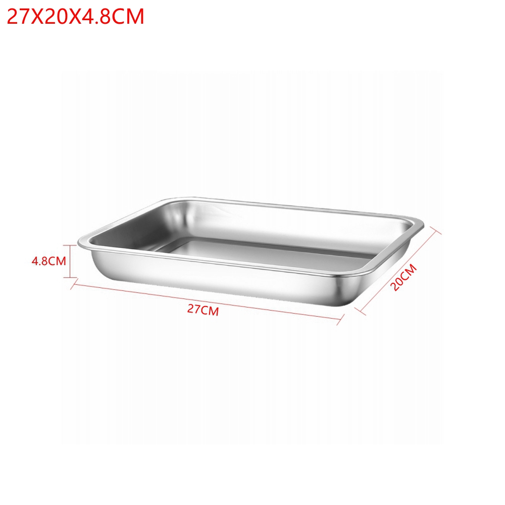 1PCS Stainless Steel Food Deep - Kitchen Baking Pan Storage recension och pris