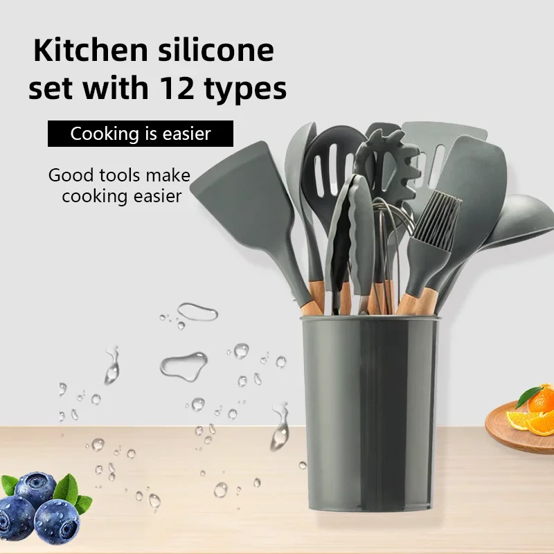 For 12-piece Set Wooden Handle - Kitchen Baking Pan Storage recension och pris