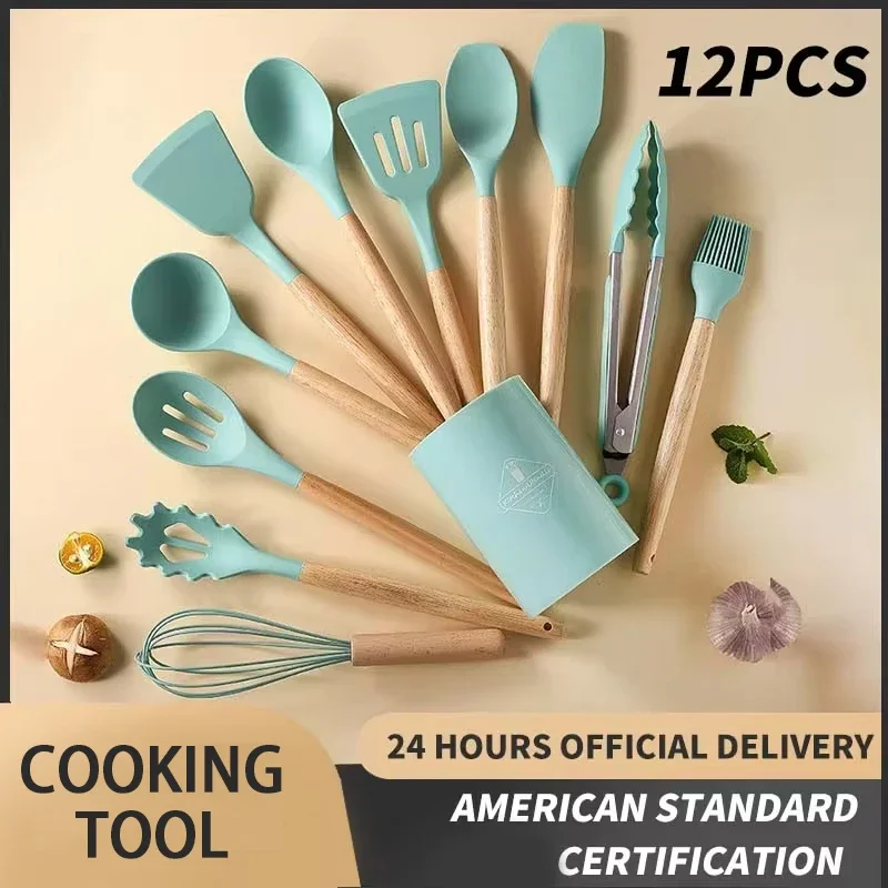 For 12-piece Set Wooden Handle - Kitchen Baking Pan Storage recension och pris