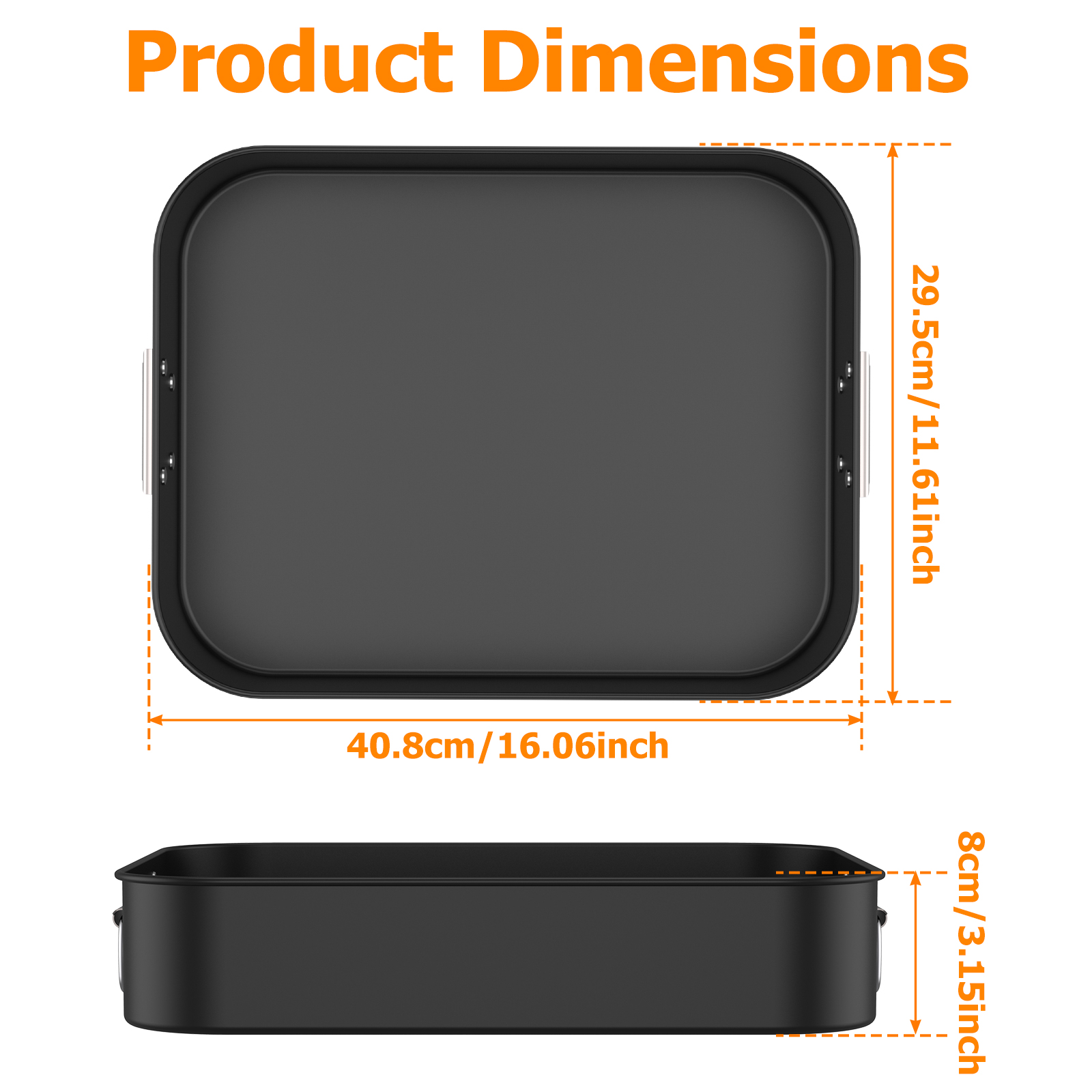 Deep Baking Pan Rectangle Carb - Kitchen Baking Pan Storage recension och pris