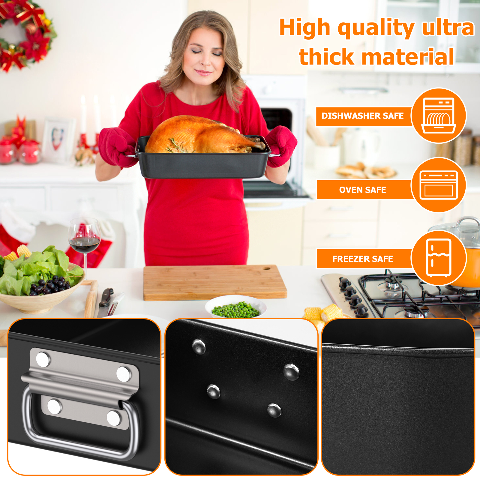 Deep Baking Pan Rectangle Carb - Kitchen Baking Pan Storage recension och pris