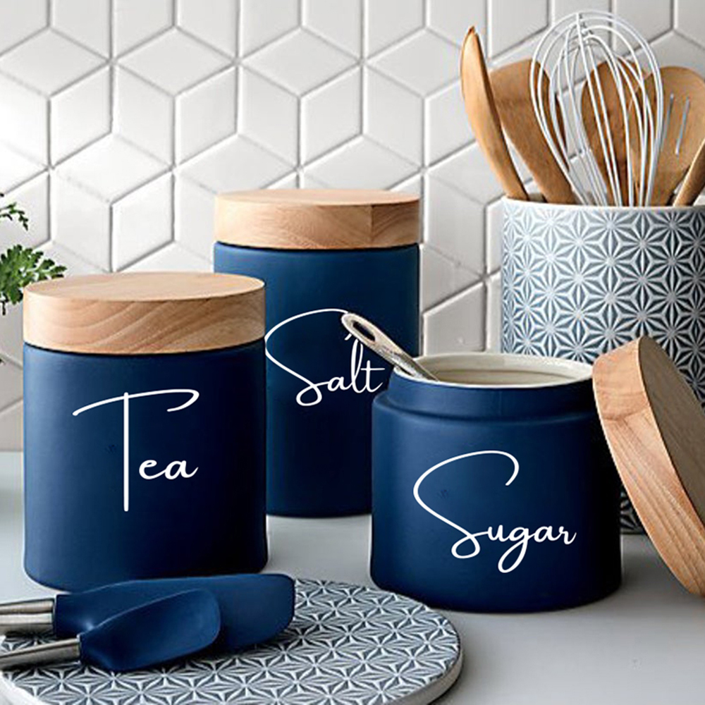 Decal Only 8Pcs Kitchen Organi - Kitchen.Baking Labels recension och pris