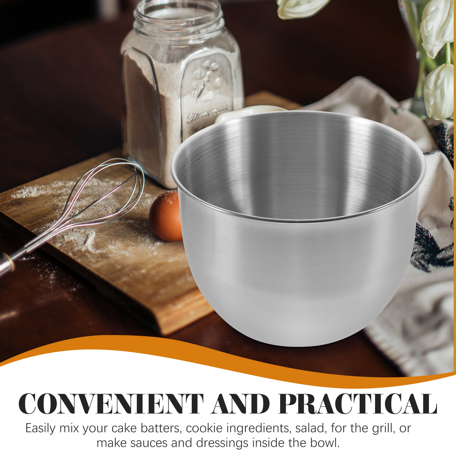 Stainless Steel Deep Mixing Bo - Kitchen Baking Bowls recension och pris