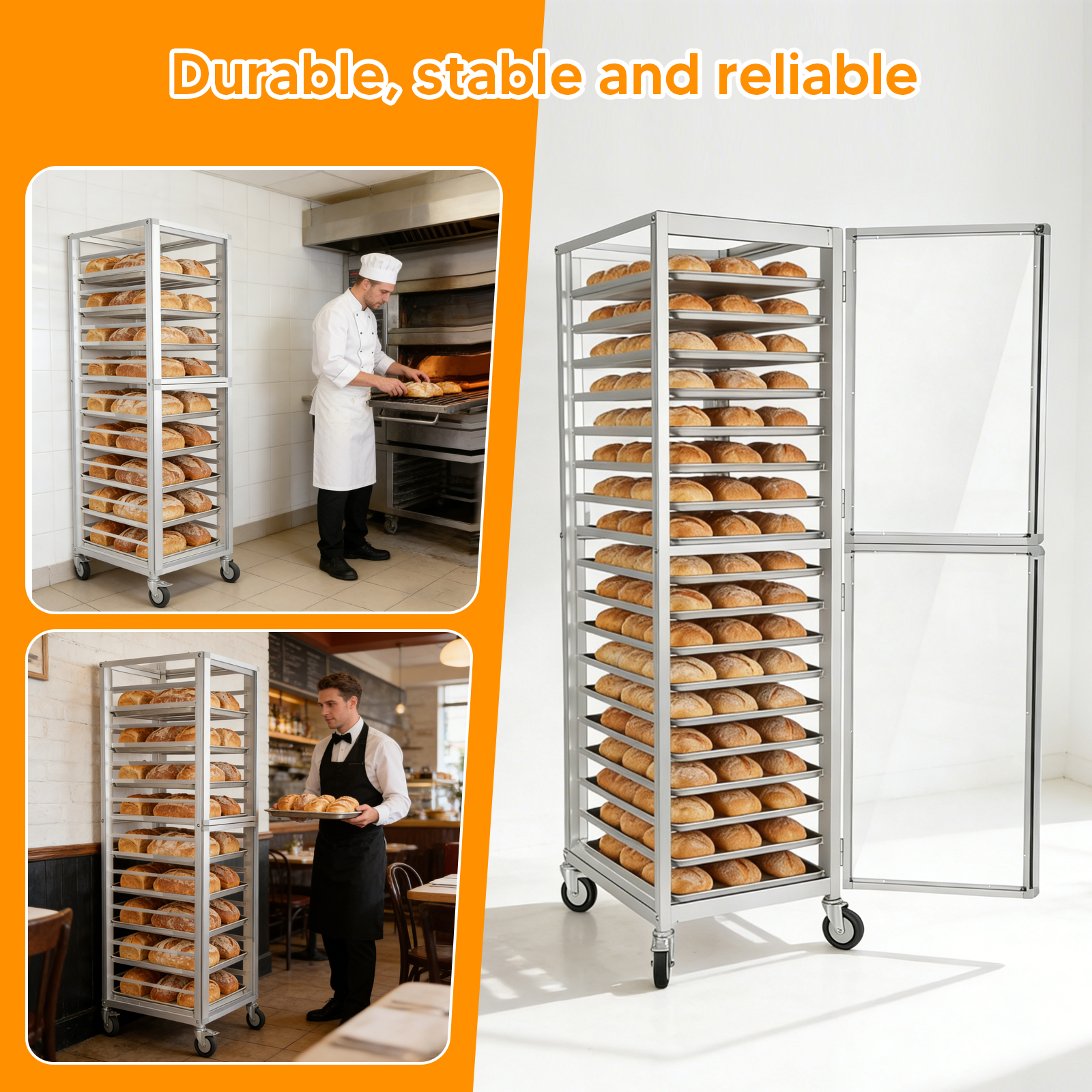 18 Tiers Bun Rack with Wheels  - Kitchen Baking Pan Storage recension och pris