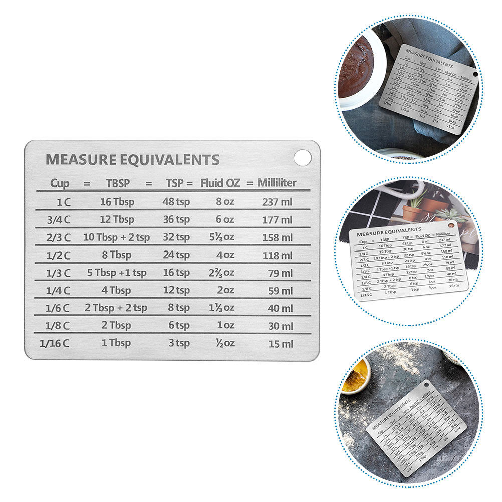 Stainless Steel Baking Chart M - Kitchen Baking Conversion Chart recension och pris