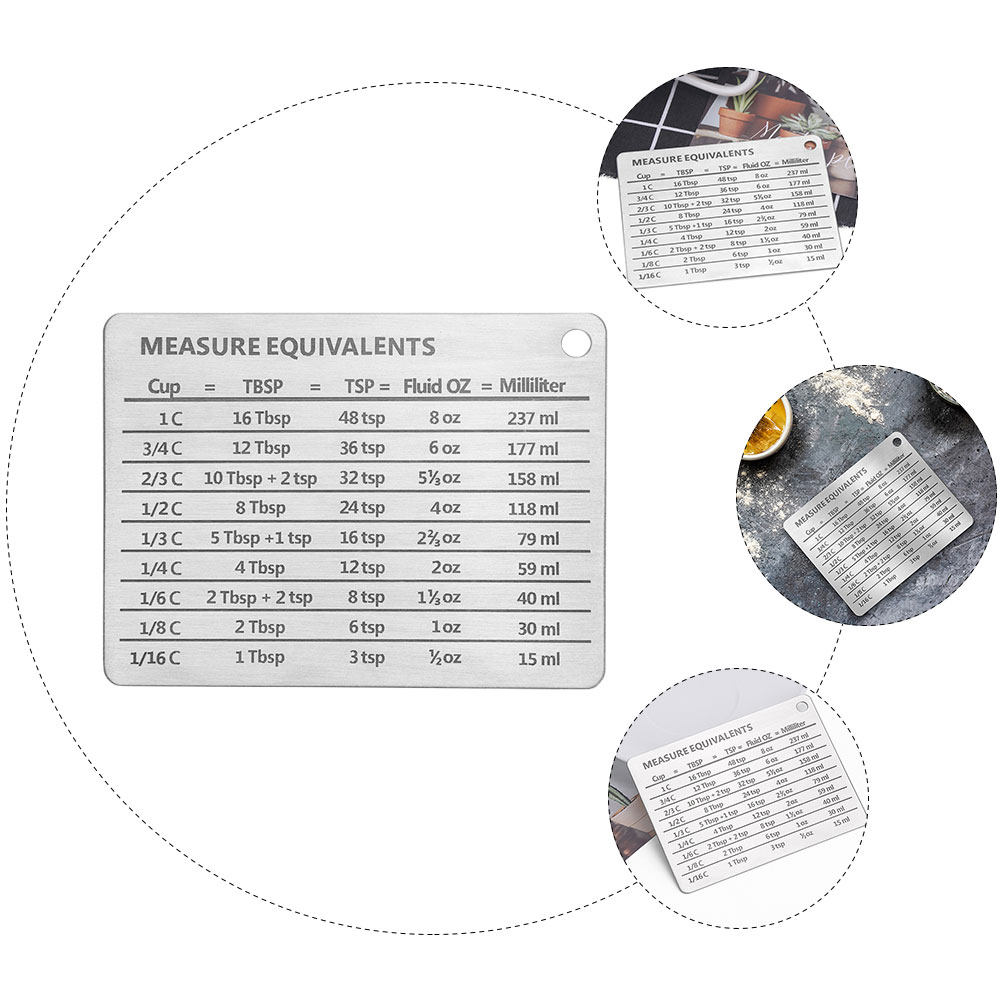 Stainless Steel Baking Chart M - Kitchen Baking Conversion Chart recension och pris