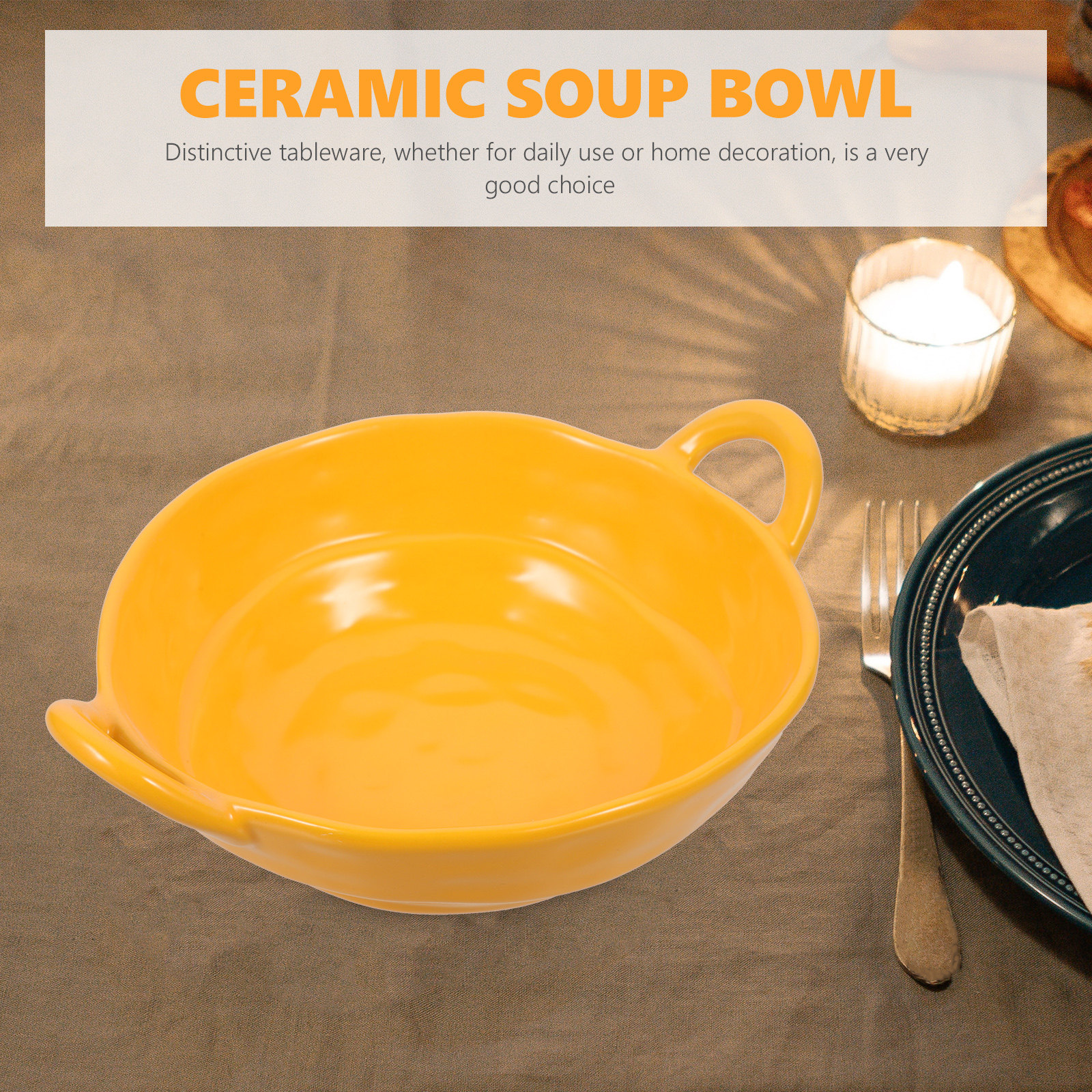 Double Handle Ceramic Bowl Cre - Kitchen Baking Bowls recension och pris