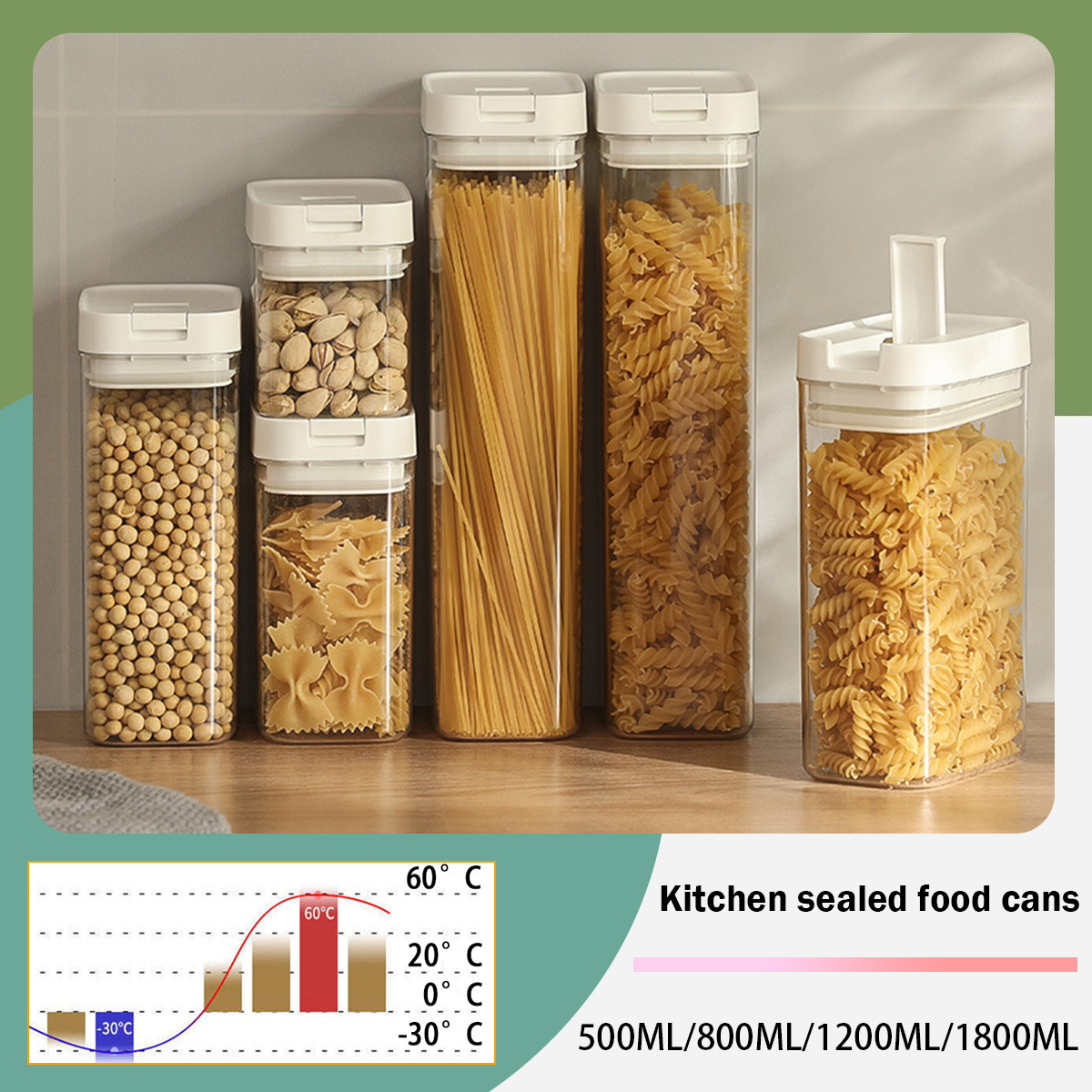 Pasta Storage Box Transparent  - Kitchen Bank recension och pris