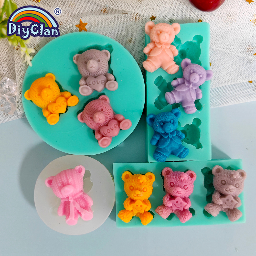 Cute Mini Bear Silicone Mold F - Miniature Baking Kitchen recension och pris