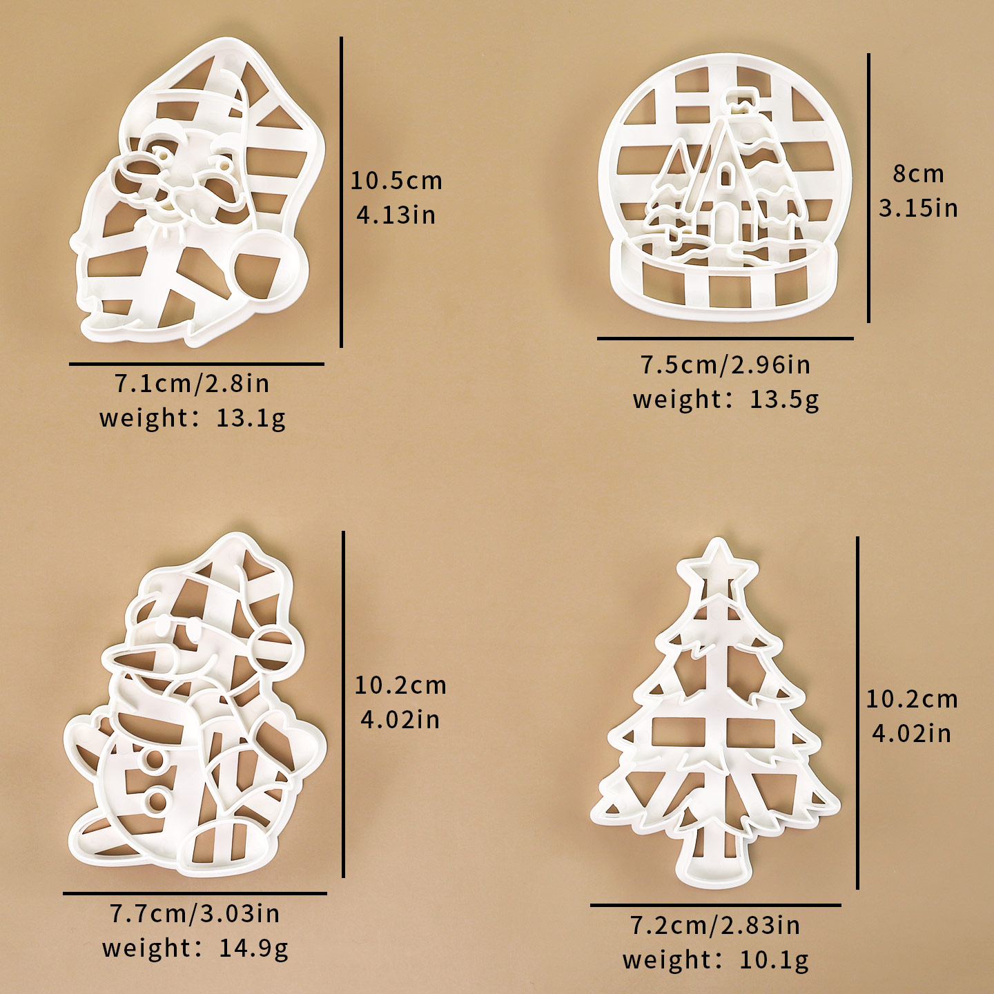 4 Pcs Christmas Cookie Cutter  - Kitchen Baking Cookies recension och pris