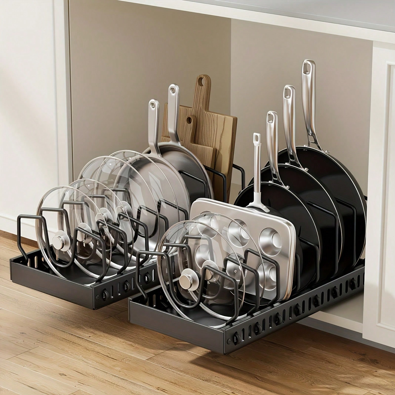 1/2pcs Cabinet Pull-Out Storag - Kitchen Baking Pan Storage recension och pris
