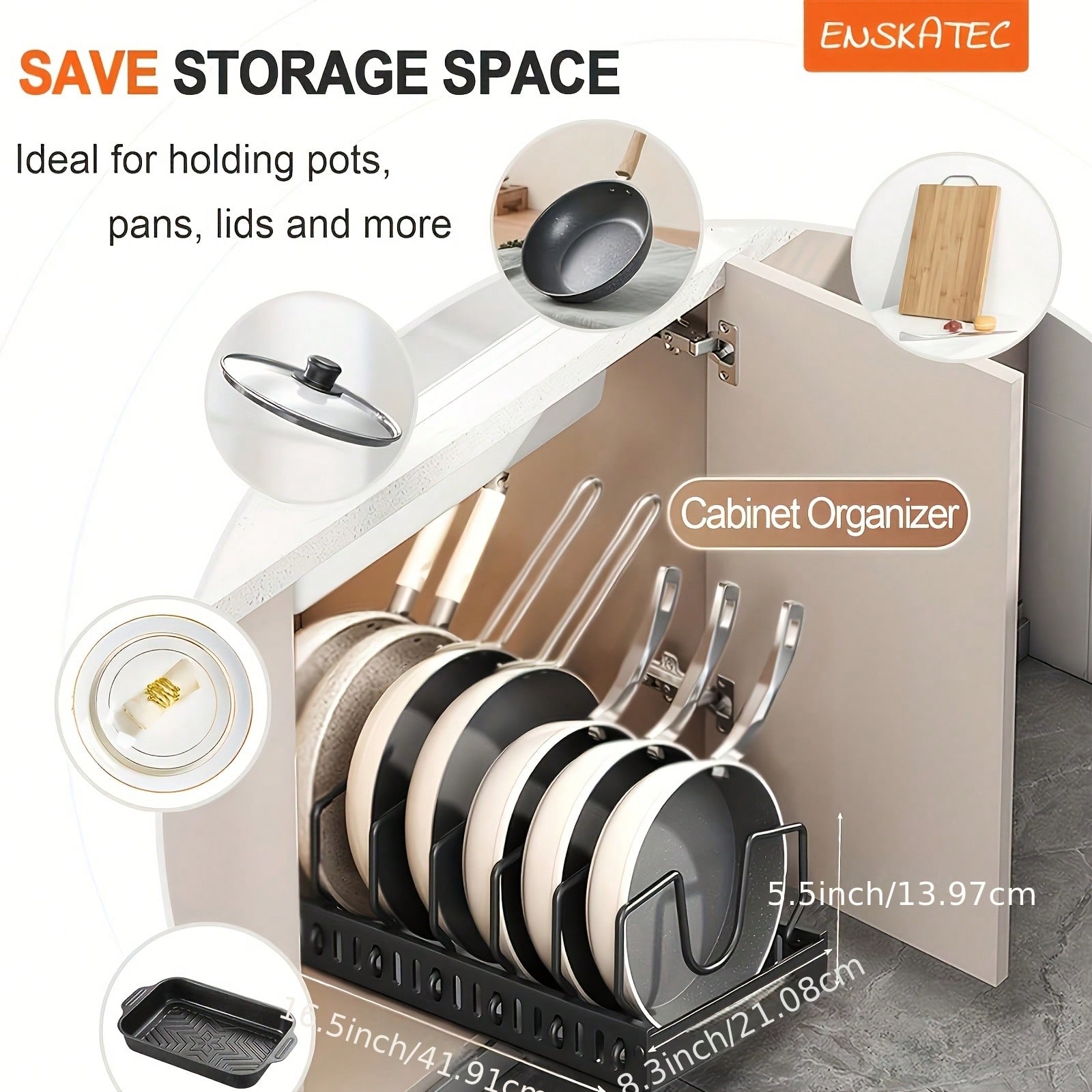 1/2pcs Cabinet Pull-Out Storag - Kitchen Baking Pan Storage recension och pris