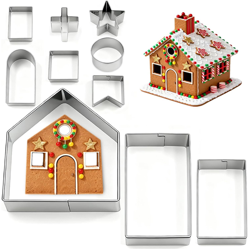 10Pcs Gingerbread House Cookie - Kitchen Baking Cookies recension och pris