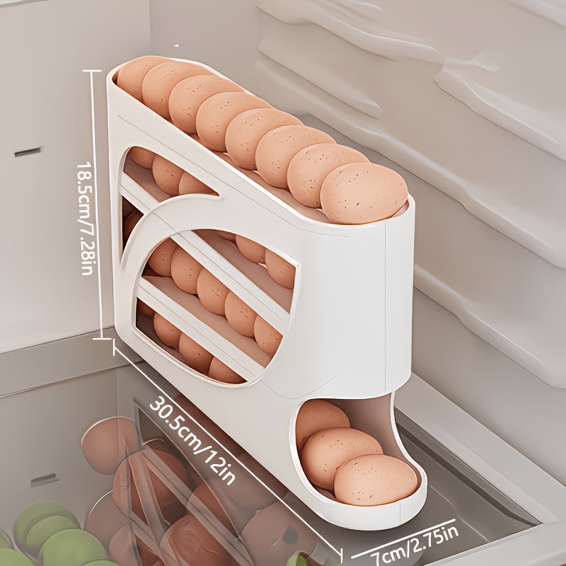 1Pcs Auto Rolling Egg Dispense - Kitchen Baking Tray Storage recension och pris