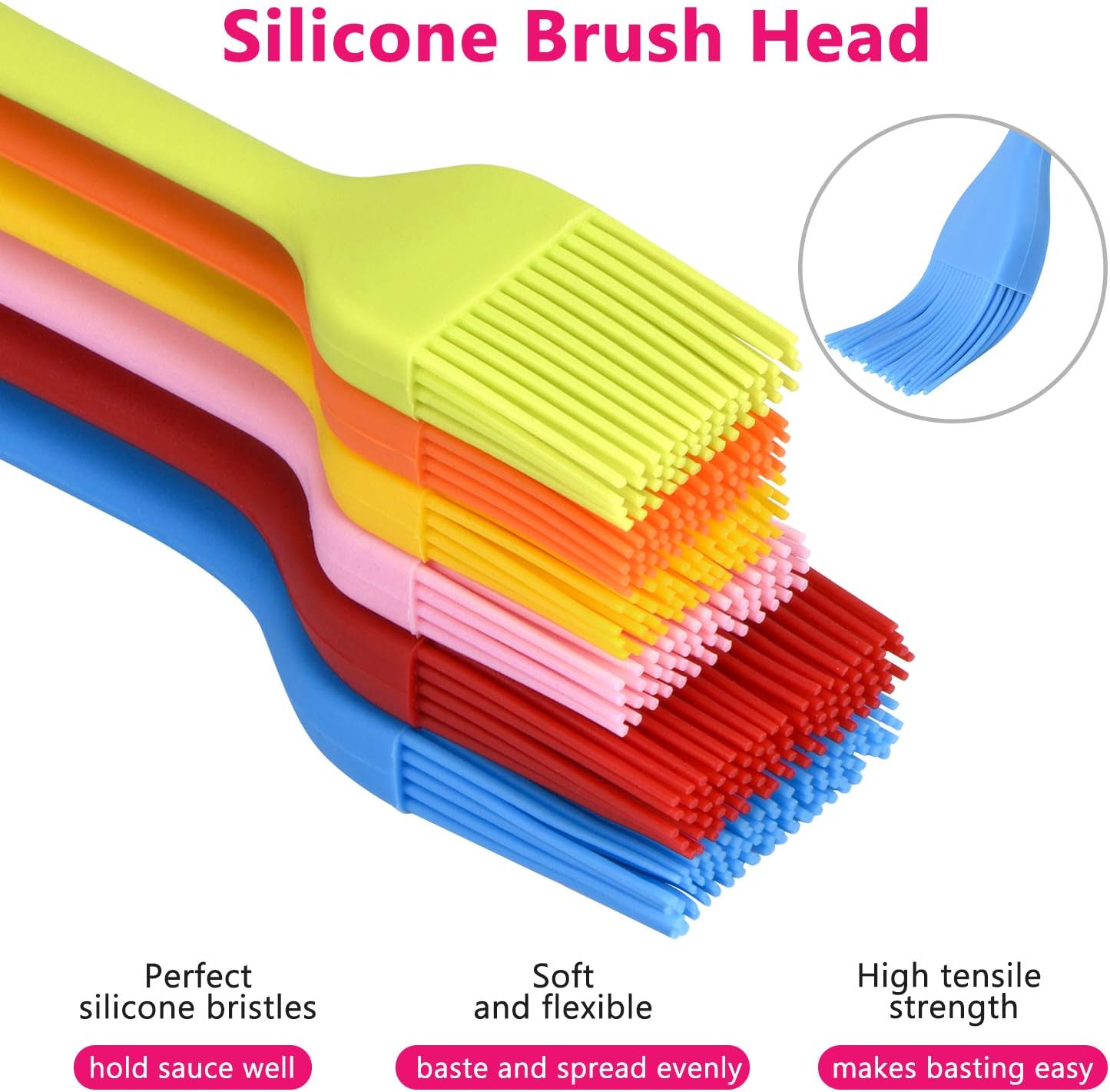 6-Pack Silicone Basting Brush  - Pastry Brush Silicone recension och pris