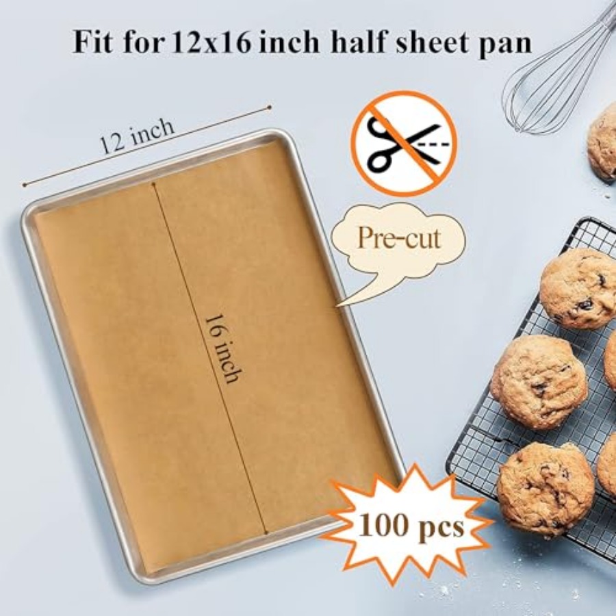 100PCS Unbleached Parchment Pa - Kitchen Baking Cookies recension och pris