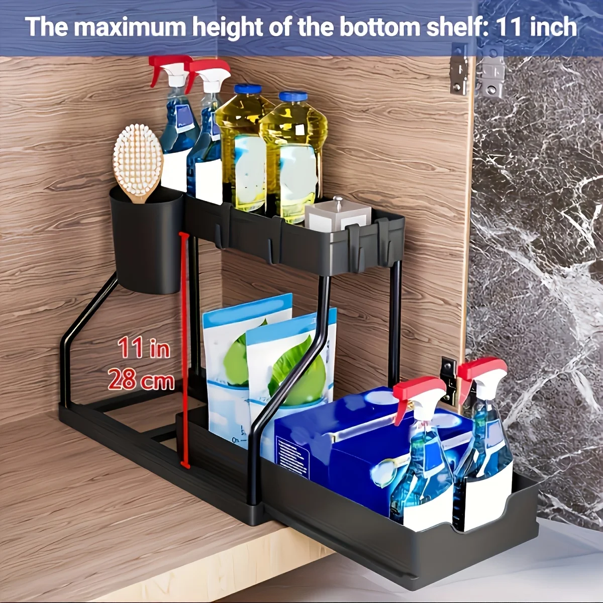 Under Sink Organizer Space Sav - Kitchen Baking Tray Storage recension och pris