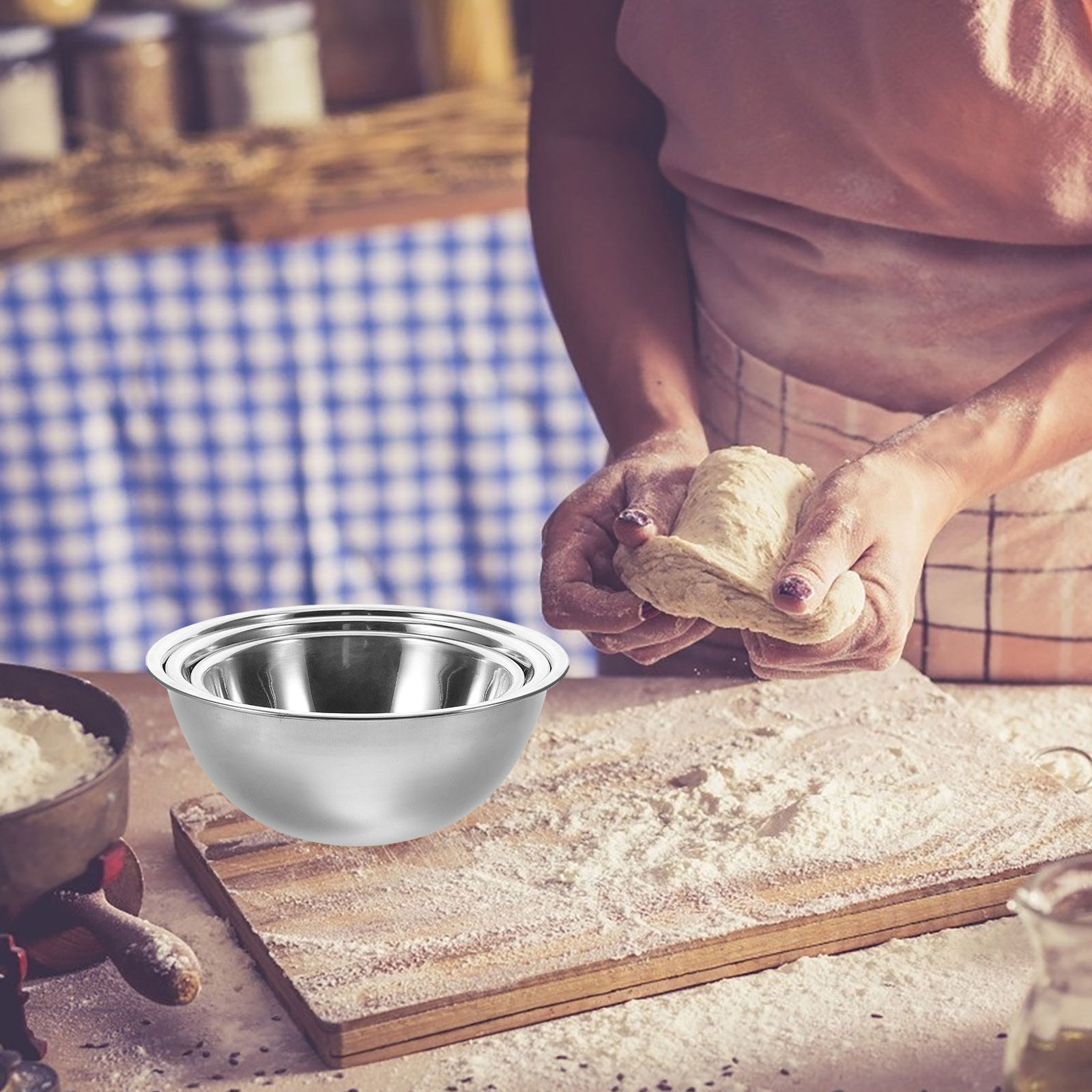 3Pcs Stainless Steel Mixing Bo - Kitchen Baking Bowls recension och pris