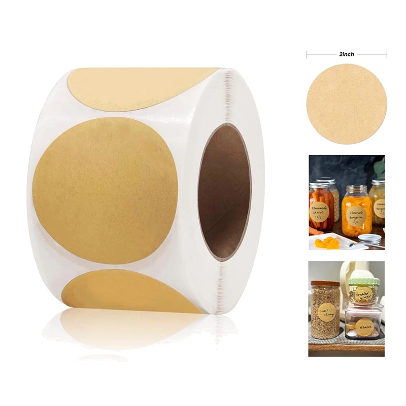 1Roll Stickers Round Blank Sel - Kitchen.Baking Labels recension och pris