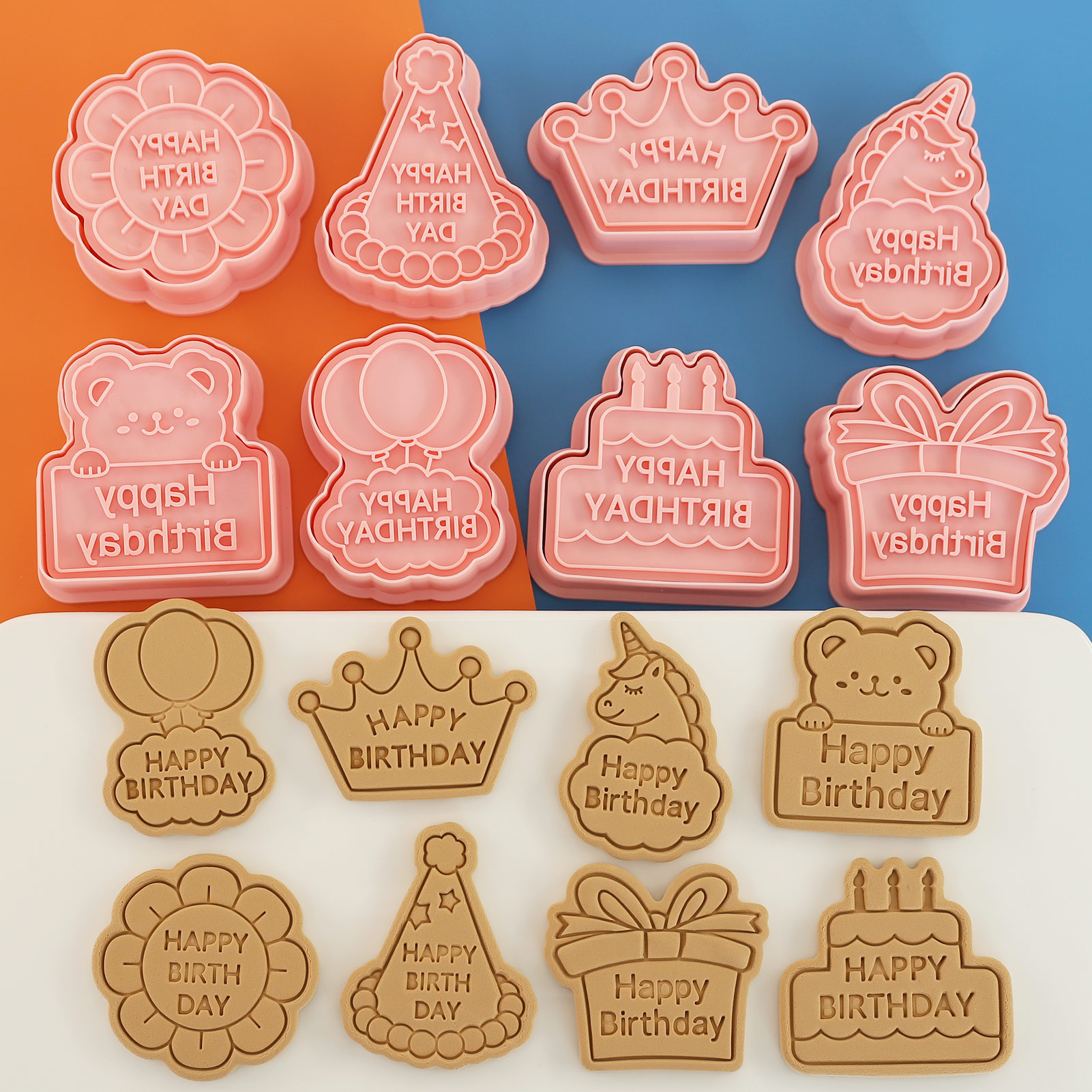 8pcs Happy Birthday Cookie Cut - Kitchen Baking Cookies recension och pris