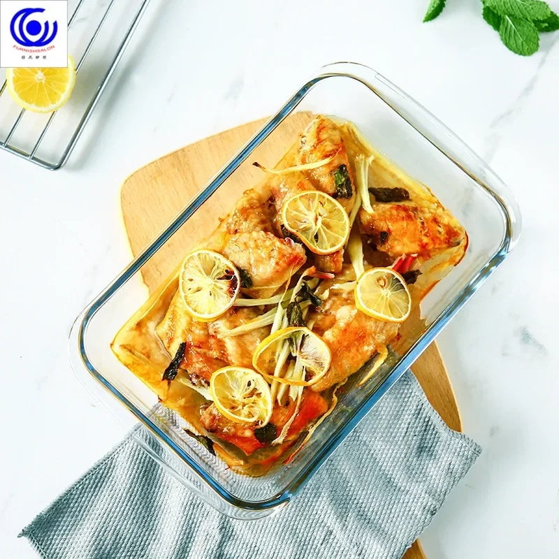 Large Capacity Toughened Glass - Kitchen Baking Pan Storage recension och pris