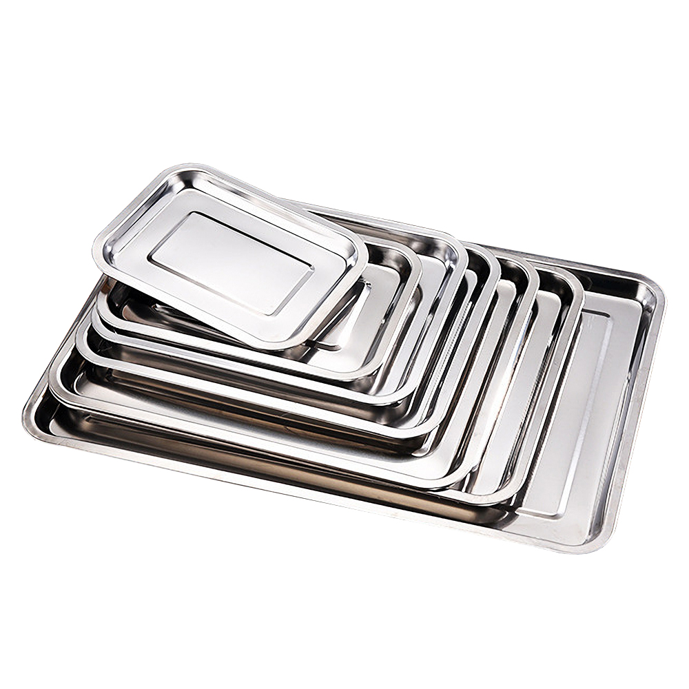 1PCS Stainless Steel Food Tray - Kitchen Baking Pan Storage recension och pris