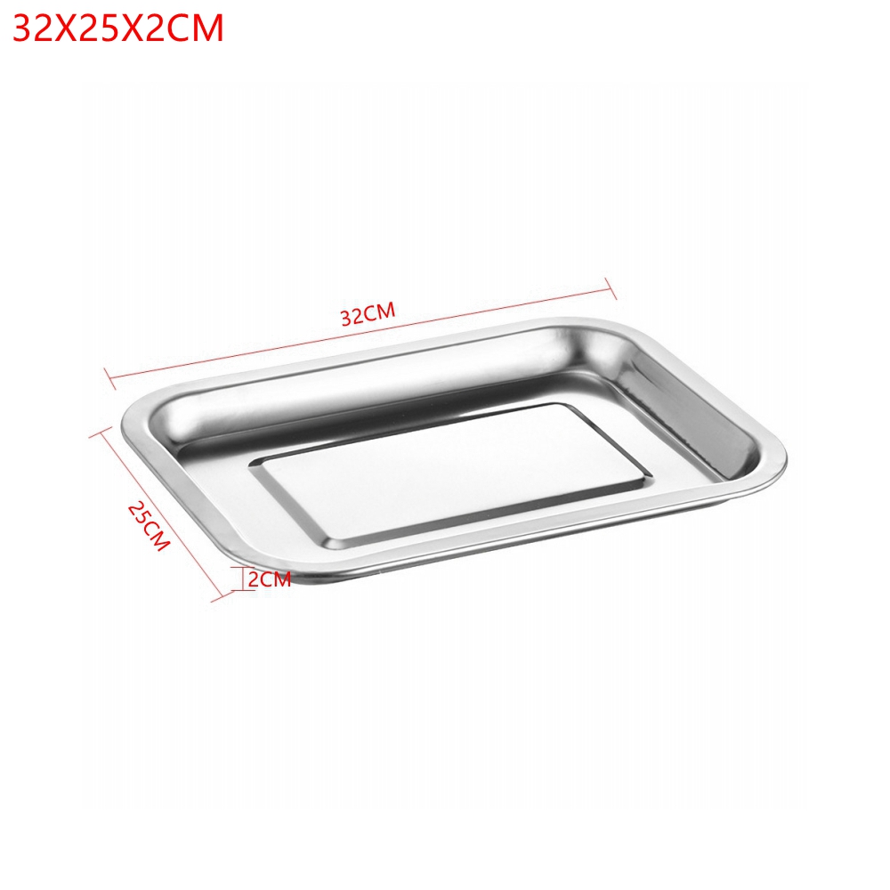 1PCS Stainless Steel Food Tray - Kitchen Baking Pan Storage recension och pris