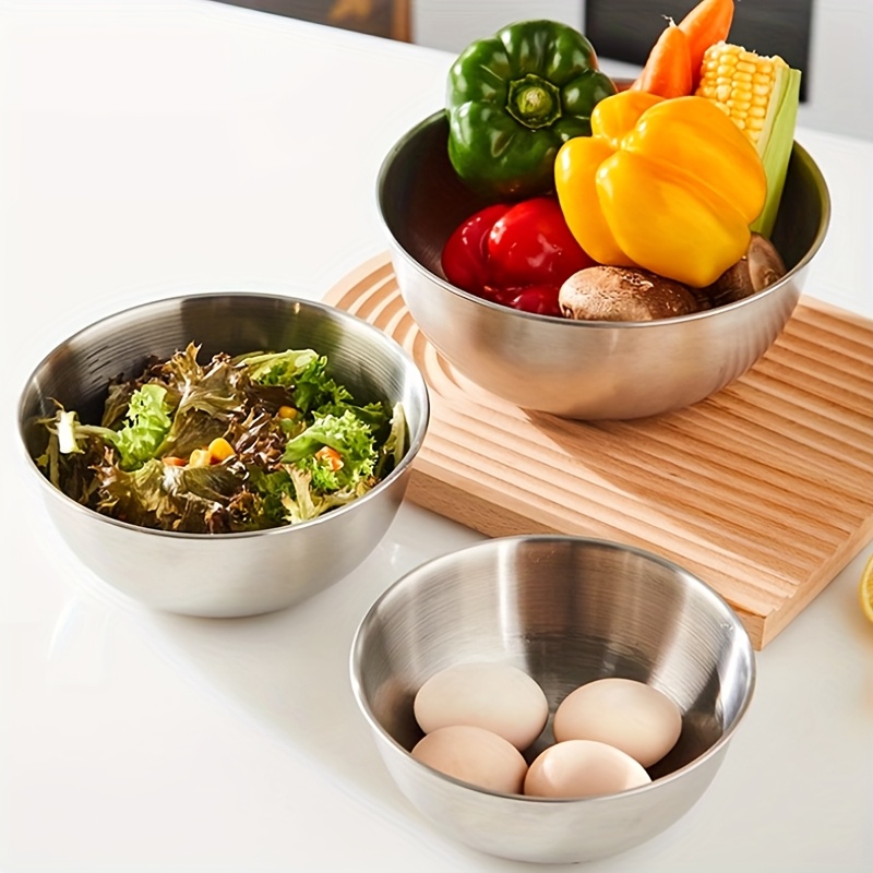 3pcs Stainless Steel Cooking M - Kitchen Baking Bowls recension och pris