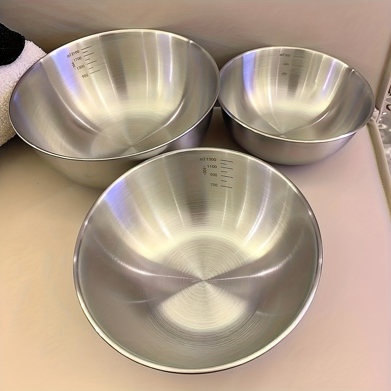 3pcs Stainless Steel Cooking M - Kitchen Baking Bowls recension och pris