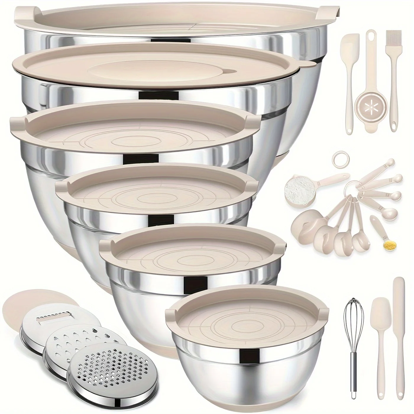 Set of Mixing Bowls Made of St - Kitchen Baking Bowls recension och pris
