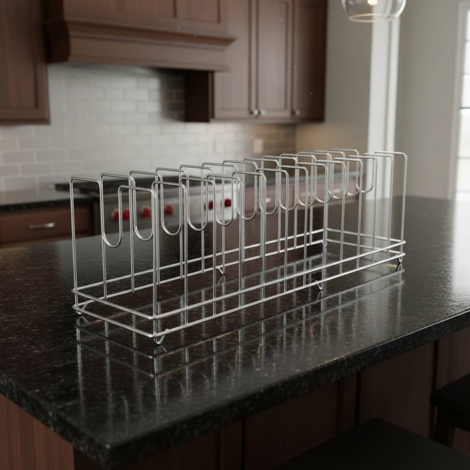 Pizza Pan Rack Space Saving Ba - Kitchen Baking Pan Storage recension och pris