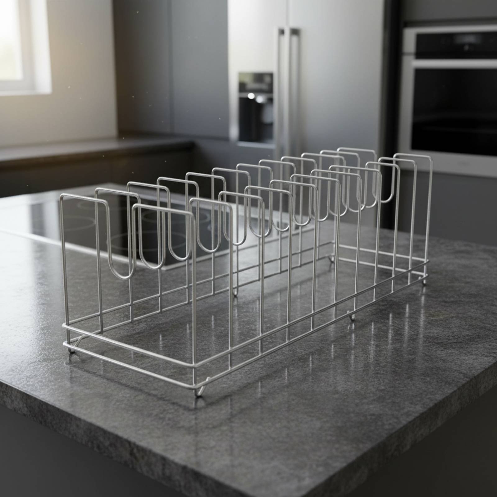 Pizza Pan Rack Space Saving Ba - Kitchen Baking Pan Storage recension och pris