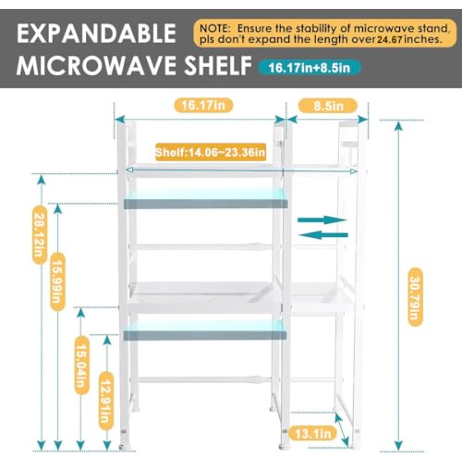 Microwave Oven Rack, Expandabl - Kitchen Utensils recension och pris