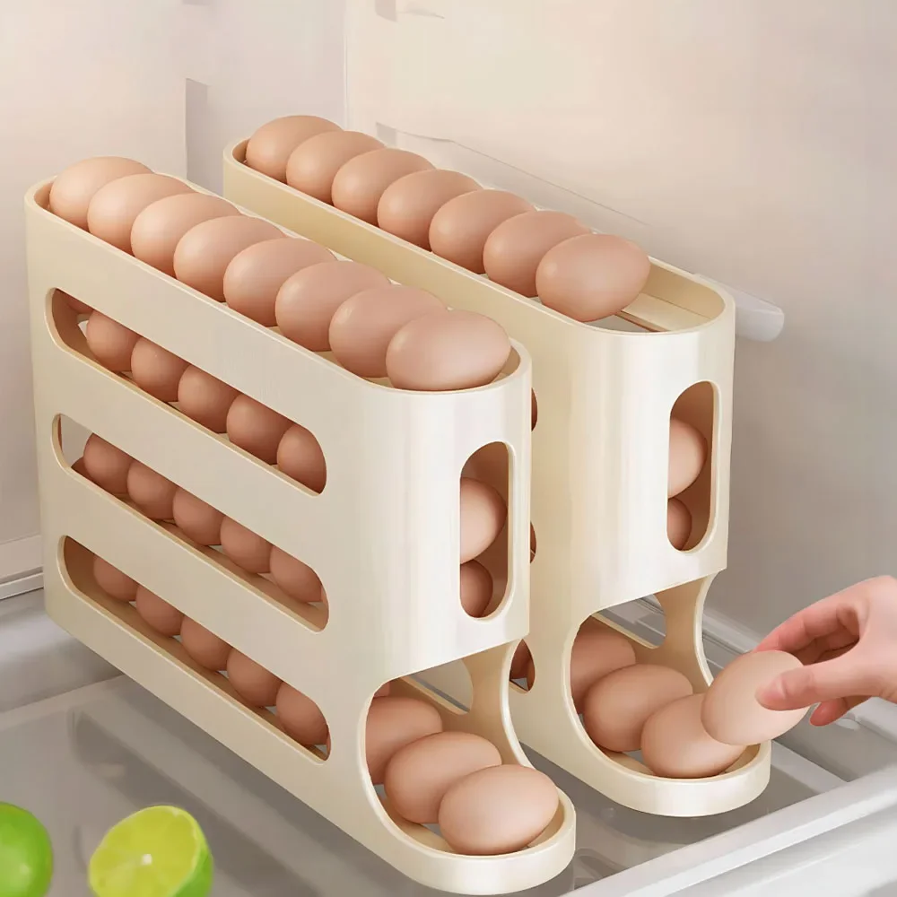 4 Layers Automatic Rolling Egg - Kitchen Baking Tray Storage recension och pris