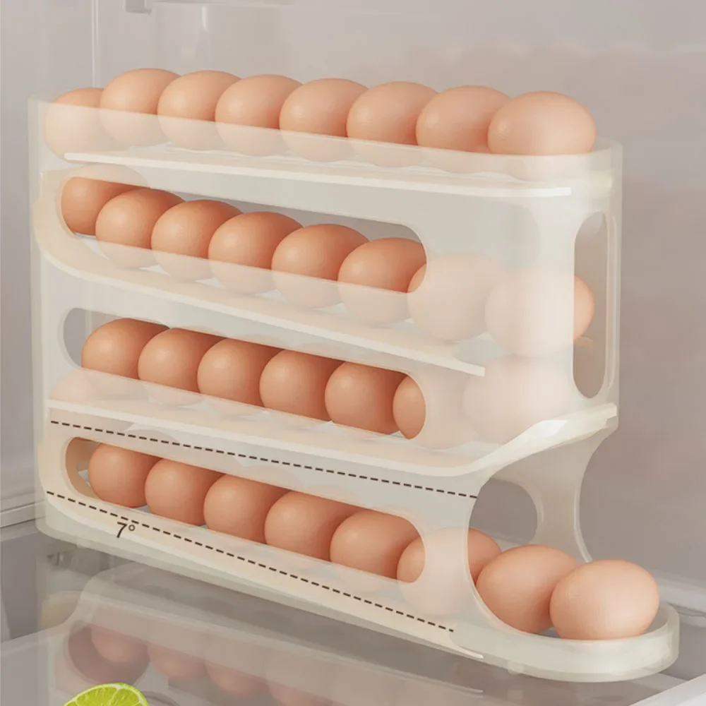 4 Layers Automatic Rolling Egg - Kitchen Baking Tray Storage recension och pris