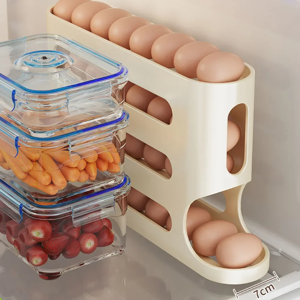 4 Layers Automatic Rolling Egg - Kitchen Baking Tray Storage recension och pris